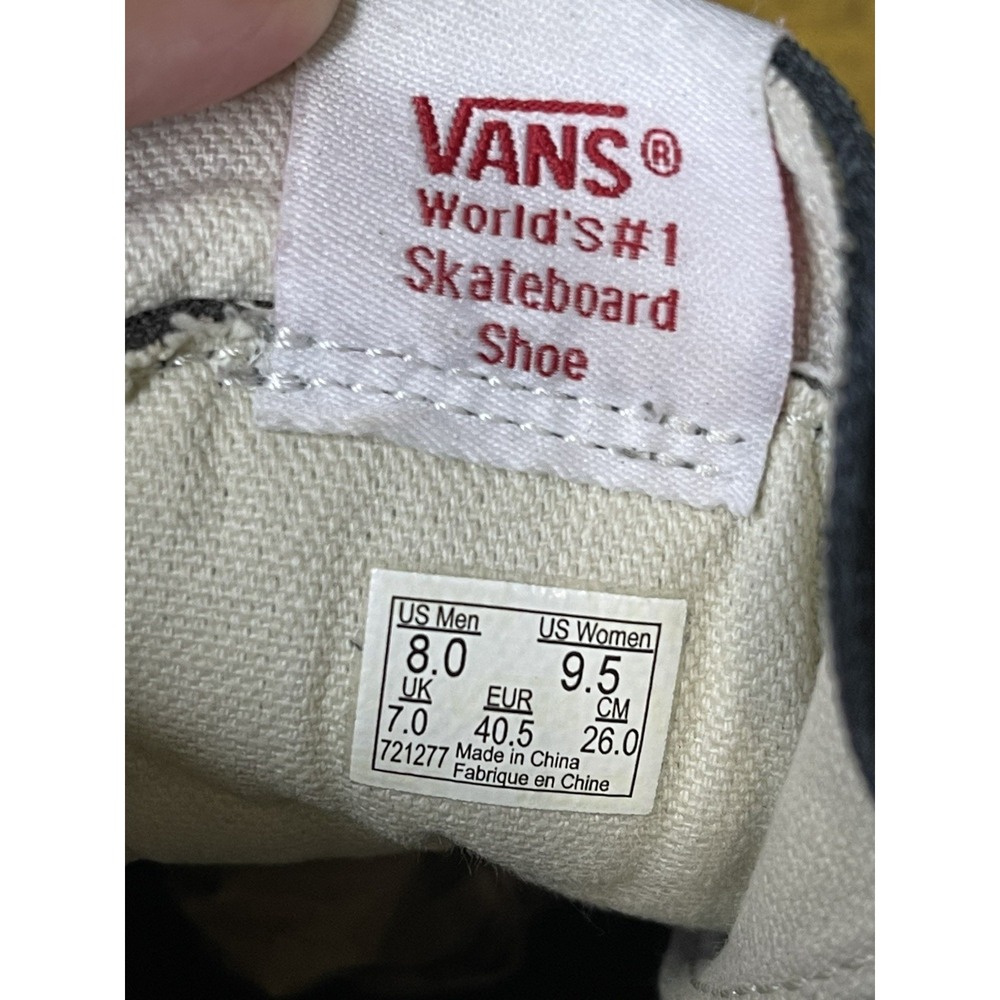 Unisex Sk8-Hi Classic Black White Canvas Skate Shoes Sneakers Size 8 Men-9.5 W - Picture 8 of 9